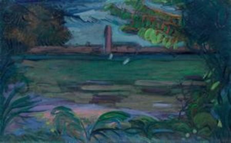 Gino Rossi San Francesco del deserto, 1912 Olio su cartone applicato su tela,...