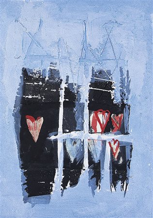 CELIBERTI GIORGIO Udine 19/11/1929Calendario di cuori, 1987-91affresco su...