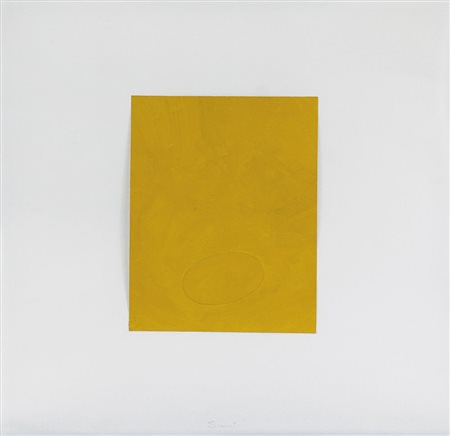 SIMETI TURI Alcamo 05/08/1929Un ovale ocra, 1971acrilico e collage di...