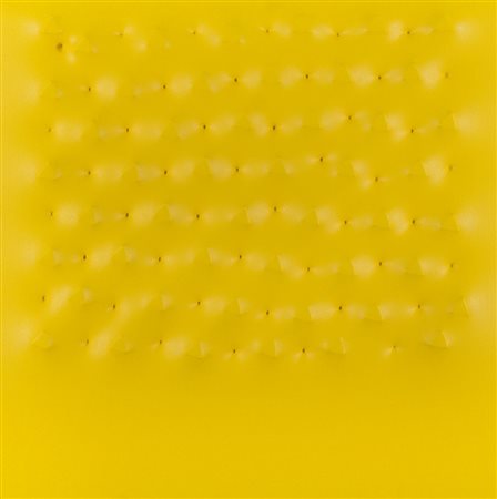 AMADIO GIUSEPPE Todi 19/05/1944BRADDOtela estroflessa gialla cm. 70x70x4,...