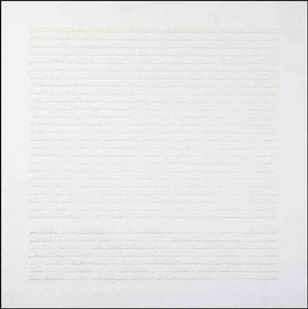 ALGARDI ALESSANDRO Milano 1945Manoscritto, 1978cotone, siquam e tempere...