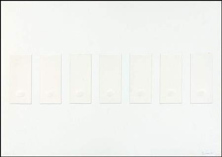 SIMETI TURI Alcamo 05/08/19297 ovali bianchi, anni '70calcografia e collage...