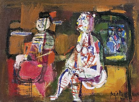 PAJETTA GUIDO Monza (Mi) 08/02/1898 - Milano 15/02/1987Figure sedute,...