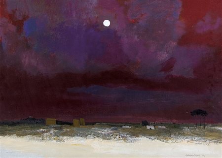 ADDAMIANO NATALE Bitetto 1943Bianca luna, 2004olio su tela cm. 50x70, firma e...