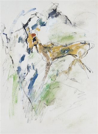 TRECCANI ERNESTO Milano 26/08/1920 - Milano 27/11/2009Cerbiatto, 1974olio su...