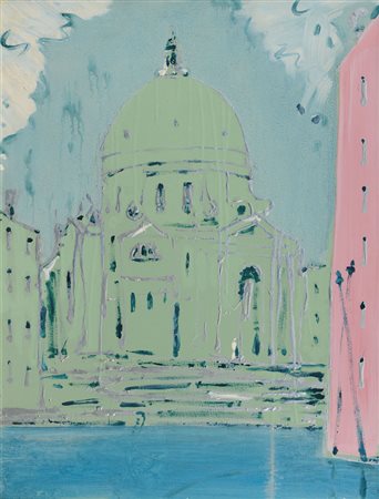 TURCATO GIULIO Mantova 16/03/1912 - Roma 22/01/1995La Saluteolio su tela cm....