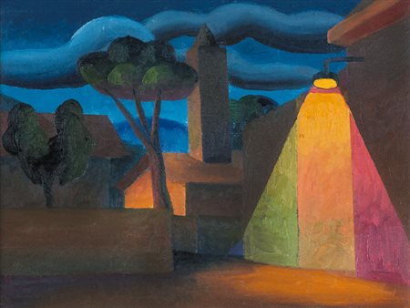 SALVO Leonforte (En) 22/05/1947Il villaggio, 2008olio su tela cm. 30x40,...