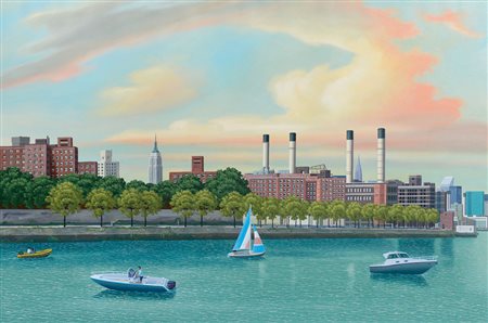 DAMIOLI ALDO Milano 15/02/1952Venezia-New York, 1998olio su tela cm....