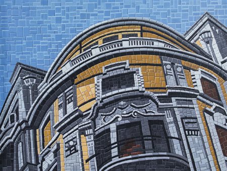 PETRUS MARCO Rimini 30/05/1960Mosaico, 2013olio su tela cm. 60x80x3,5; firma,...