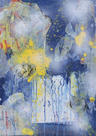 GUARNIERI ODDINO Adria (Ro) 04/09/1932Canto armonico, 2008olio e collage su...