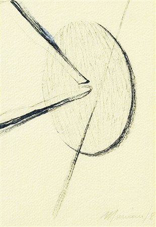 MARIANI UMBERTO Milano 16/11/1936Specchi, 1987grafite su carta a mano...