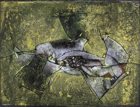 PROVINO SALVATORE Bagheria (Pa) 04/06/1943Infiorescenze dello zolfo, 1991olio...