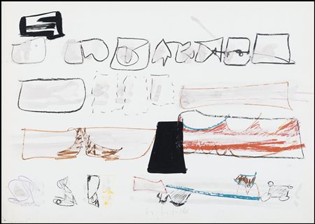 DANGELO SERGIO Milano 1932I giocattoli, 1961tempera e tecnica mista su carta...