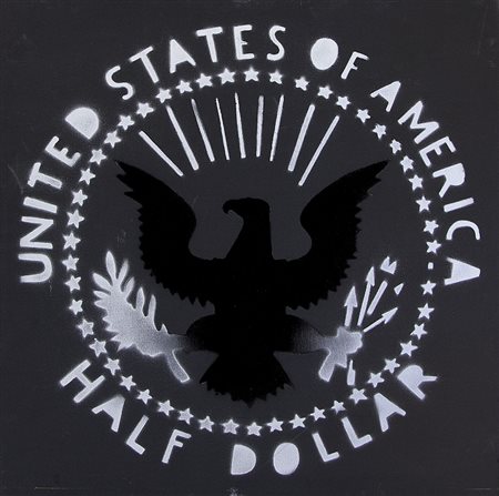 ANGELI FRANCO Roma 14/05/1935 - Roma 12/11/1988Half-Dollarantipittura su tela...