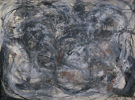 MILANI UMBERTO Milano 1912 - 1969Composizione grigia, 1953pastelli e tecnica...