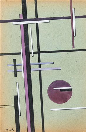 KAGAN ANNA 1902 - 1974Composizione suprematista, anni '20tempera su...