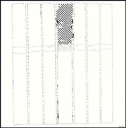 LA PIETRA UGO Milano 1938Traccia di un tessuto, 1966/67china e tecnica mista...