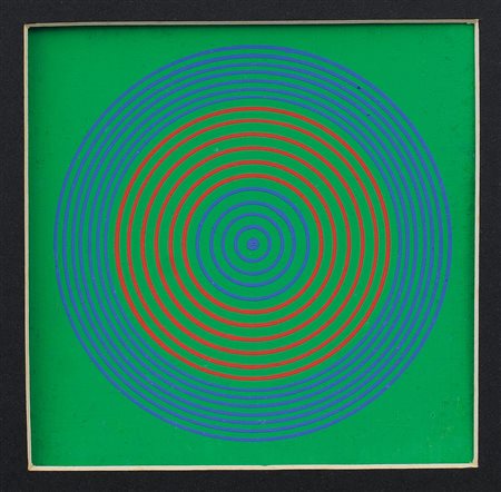 LANDI EDOARDO Modena 1937Influenza cromatica, 1963acrilico su cartoncino cm....