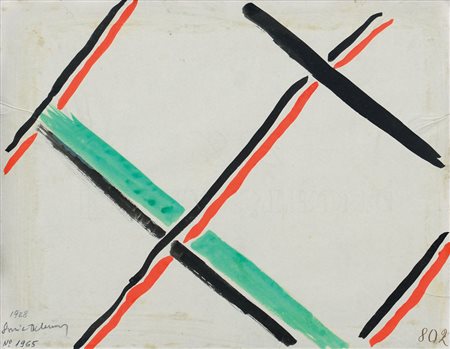 DELAUNAY SONIA Gradiesk 1885 - Parigi 1979N° 1965, 1928tecnica mista su carta...