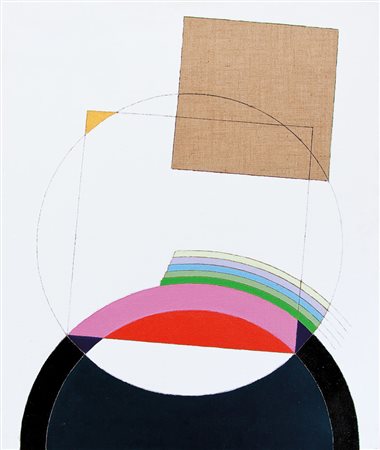 CARMI EUGENIO Genova 17/02/1920Il sogno del cerchio, 2004olio su tela di juta...