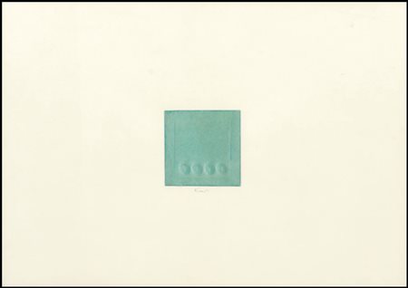 SIMETI TURI Alcamo 05/08/19294 Ovali verdi, anni '70calcografia su cartoncino...