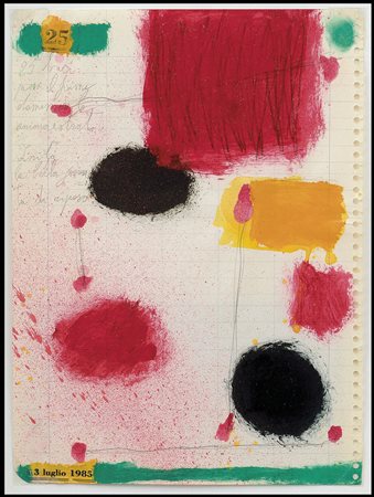 DE MARIA NICOLA Foglianise (Bn) 06/12/195425 Baci, 1985tecnica mista su carta...