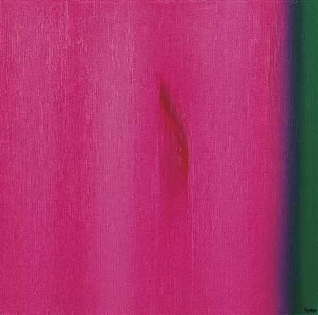 FINZI ENNIO Venezia 1931Il verso del rosso e verde, (1998)olio su tela cm....