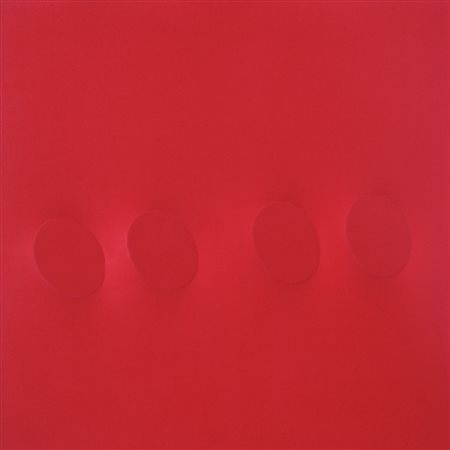 SIMETI TURI Alcamo 05/08/1929Quattro ovali rossi, 2014acrilico su tela...