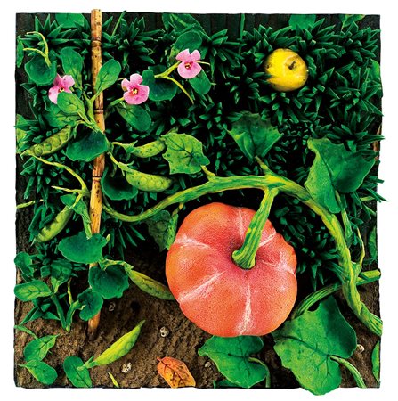 GILARDI PIERO Torino 03/08/1942Piselli e zuccapoliuretano espanso cm. 50x50,...