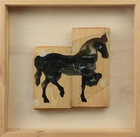 CEROLI MARIO Castelfrentano 1938Cavallino, (fine anni'80)scultura legno e...