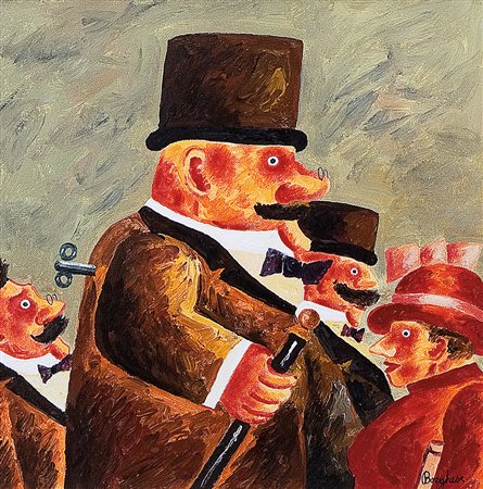 BORGHESE FRANZ Roma 21/01/1941 - Roma 17/12/2005Passeggiata borgheseolio su...