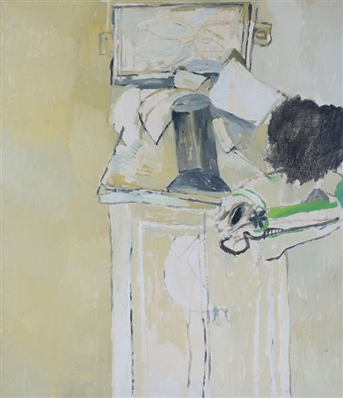 GIANQUINTO ALBERTO Venezia 29/03/1929 - Jesolo 17/05/2003Cassettone con tuba,...