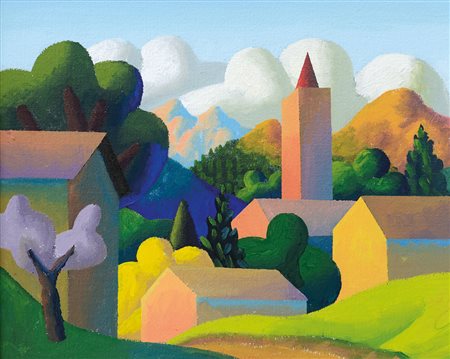 SALVO Leonforte (En) 22/05/1947Primavera, 2000olio su tela cm. 40x50, firma,...