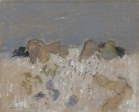 MUSIC ANTON ZORAN Gorizia 12/02/1909 - 26/05/2005Paysage rocheux, 1977olio su...