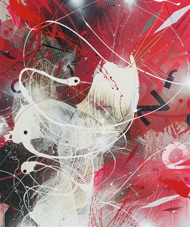 MANTOVANI MARCO (KAY ONE) Milano 1972Zona rossa, 2009tecnica mista su tela...