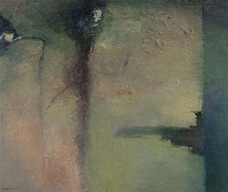 STRADELLA LUIGI Monza 1929Muro, 1995olio su tavola cm. 81x100, firma e anno...