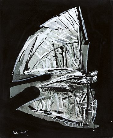 CELIBERTI GIORGIO Udine 19/11/1929Farfalle, anni '70olio su carta intelata...