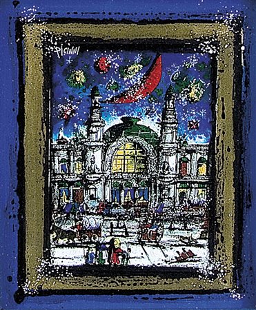 PICINNI GENNARO Bari 1933Teatro Margheritatecnica mista su cartone cm....