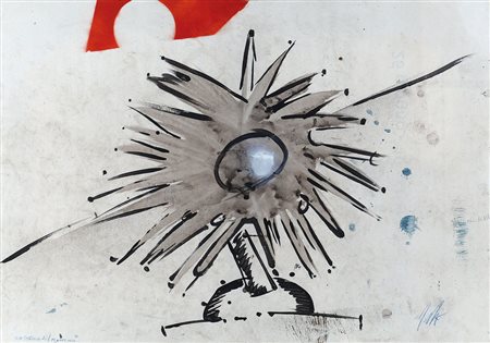 DANGELO SERGIO Milano 1932La stella del mattinosmalto e tempera su carta...