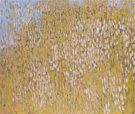GIUNNI PIERO Villa Cortese (Mi) 08/12/1912 - 2001Messi dorate, 1989olio su...