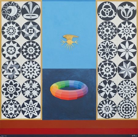 DEL PEZZO LUCIO Napoli 1933Quid Tum, 2002collage, colore acrilico e oro in...