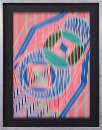 BALDESSARI GUIDO Venezia 1938Composizione vibrante, 1976tecnica mista su...