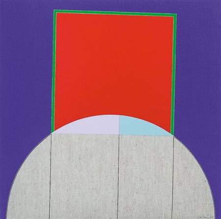 CARMI EUGENIO Genova 17/02/1920Quadrato con riga verde, 1990acrilico su tela...