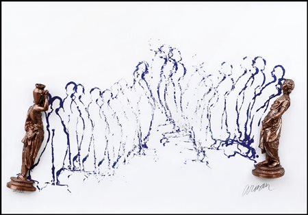 ARMAN FERNANDEZ Nizza 1928 - New York 22/10/2005Composition, la posteuse...