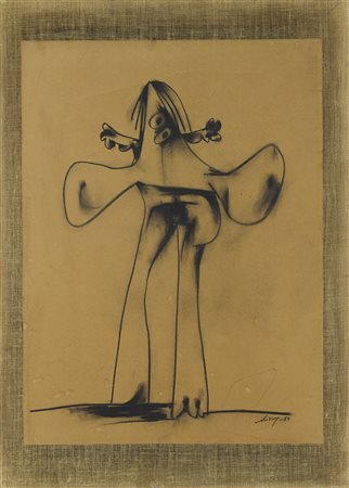 DOVA GIANNI Roma 08/01/1925 - Pisa 1991Senza titolo, 1959carboncino su carta...