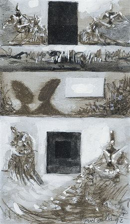 PEVERELLI CESARE Milano 30/05/1922 - Parigi 10/03/2000Immagine, 1992olio su...