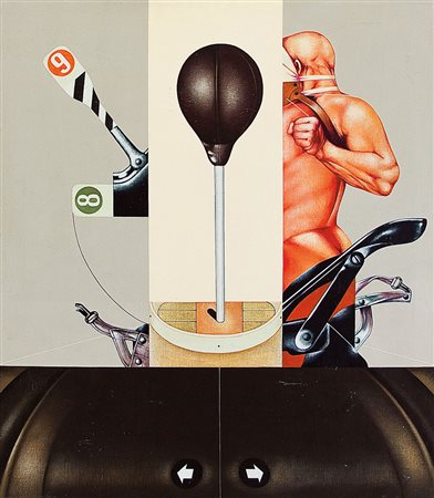 SARRI SERGIO Torino 07/04/1938Pedana n° 9, 1972acrilico su tela cm. 80x70,...