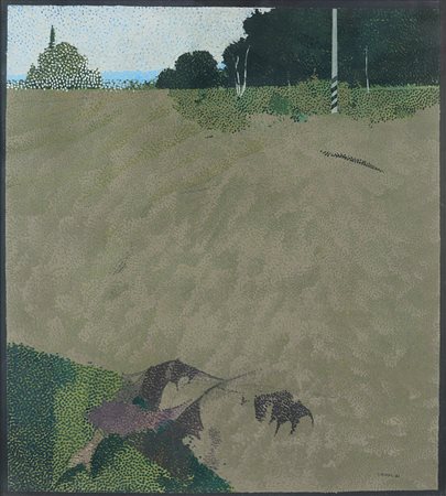 REPOSSI GIOVANNI Chiari 1929 - Chiari 2012Paesaggio, 1980olio su tela cm....