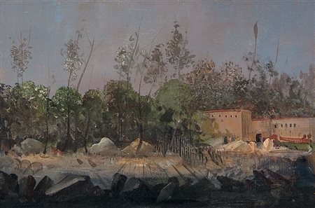 ANNIGONI PIETRO Milano 07/06/1910 - Firenze 28/10/1988Paesaggioolio su tavola...