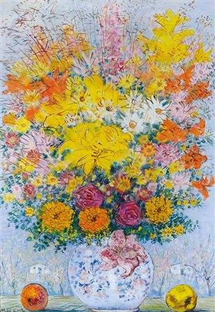 CASCELLA MICHELE Ortona (Ch) 07/09/1892 - Milano 27/08/1989Vaso di fiori,...